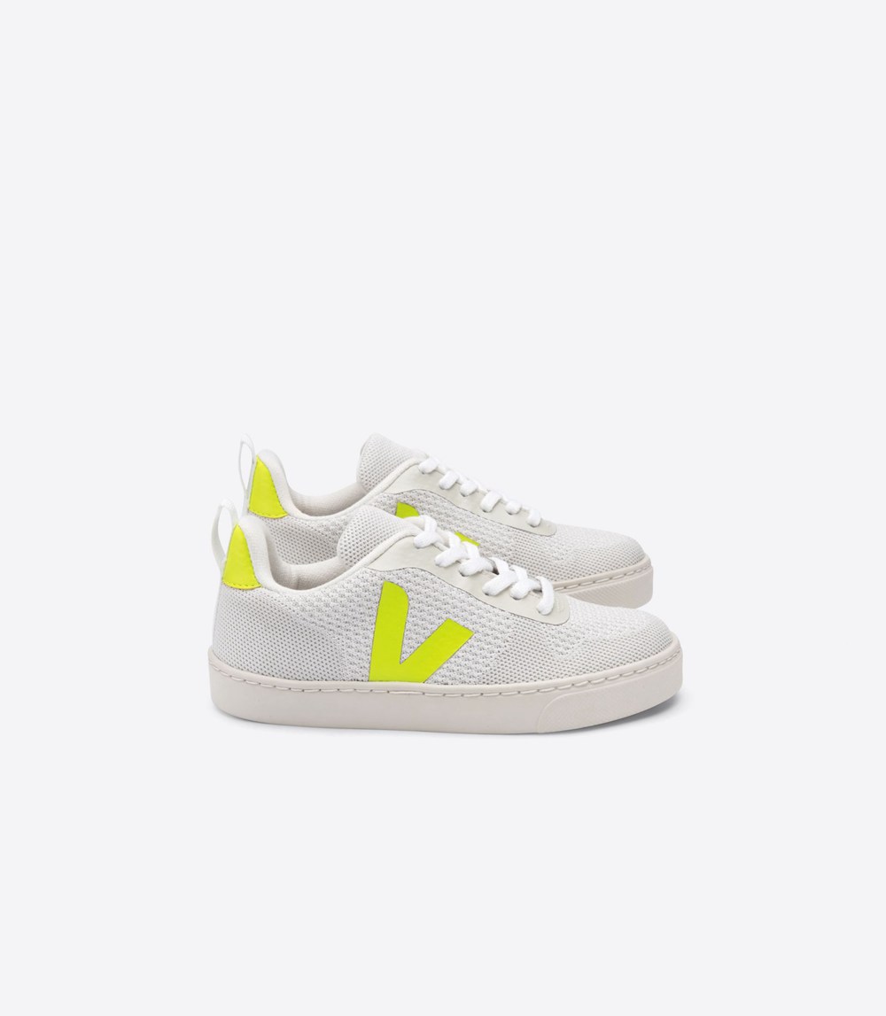 Veja Sneakers Kids - V-10 Malha - White - 8156RIXLS